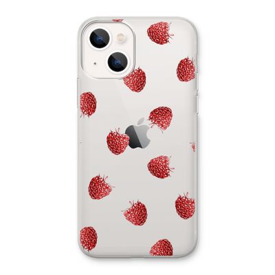 Framboosjes: iPhone 13 Transparant Hoesje
