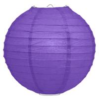 Luxe bol feest lampion - paars - dia 35 cm - papier
