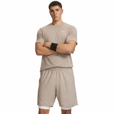 Under Armour Tech Textured Woven Trainingsset Beige Wit