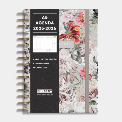 A5 Agenda 2025 - 2026 Bloemen