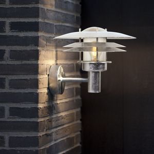 Wandlamp voordeurverlichting gegalvaniseerd 'Amalienborg' Nordlux E27 fitting 325mm