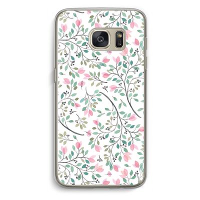 Sierlijke bloemen: Samsung Galaxy S7 Transparant Hoesje
