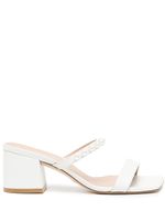 Stuart Weitzman mules en cuir 60 mm à talon épais - Blanc