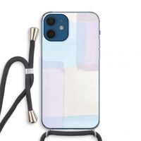 Square pastel: iPhone 12 mini Transparant Hoesje met koord