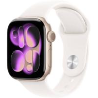 Apple Watch Series 11 GPS 42 mm Aluminium kast Sport Band Lichtroze S/M
