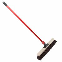 Buemag Straatbezem - buitenbezem Arenga - B50 cm - met metalen telescoopsteel rood - 80 tot 130 cm