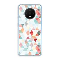 Gekleurde driehoekjes pastel: OnePlus 7T Transparant Hoesje