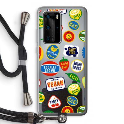 Fruitsticker: Huawei P40 Pro Transparant Hoesje met koord