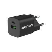 Yanec Compacte GaN lader USB-A USB-C 30W - thumbnail