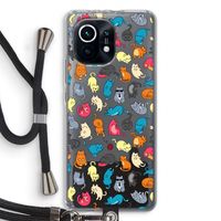 Kleurrijke katten: Xiaomi Mi 11 Transparant Hoesje met koord