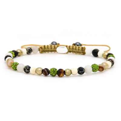 Karma Armband Spiral Livia Nové Green Crystal