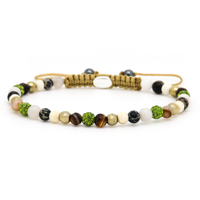 Karma Armband Spiral Livia Nové Green Crystal