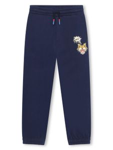 Kenzo Kids pantalon de jogging à imprimé tigre - Bleu