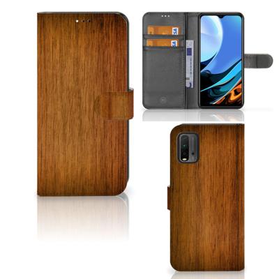 Xiaomi Redmi 9T | Poco M3 | Book Style Case | Donker Hout