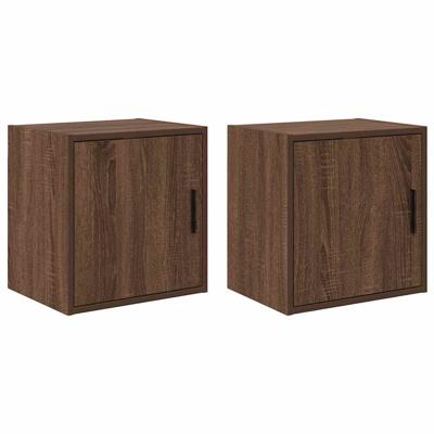 Garagewandkasten 2 st spaanplaat bruin eiken
