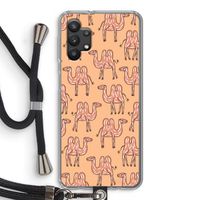 Kameel: Samsung Galaxy A32 5G Transparant Hoesje met koord Kameel: Samsung Galaxy A32 5G Transparant Hoesje met koord