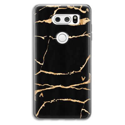 Gouden marmer: LG V30 Transparant Hoesje