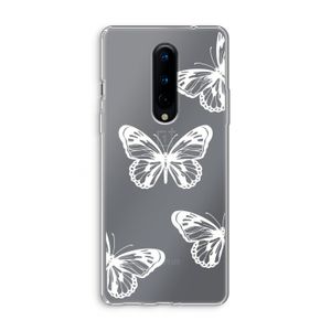 White butterfly: OnePlus 8 Transparant Hoesje