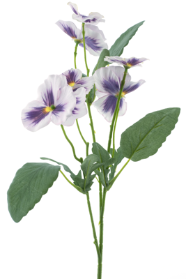 Pansy spray lavender 65 cm kunstbloem - Nova nature