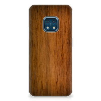 Nokia XR20 | Bumper Hoesje | Donker Hout