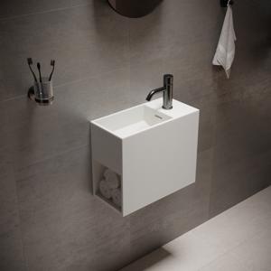 Wastafel Ideavit Solidwash 45x22x38 cm Solid Surface Mat Wit Ideavit
