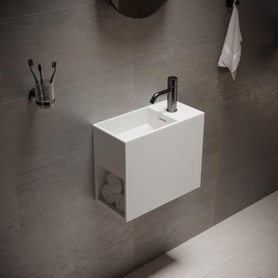 Wastafel Ideavit Solidwash 45x22x38 cm Solid Surface Mat Wit Ideavit
