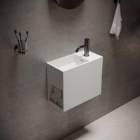 Wastafel Ideavit Solidwash 45x22x38 cm Solid Surface Mat Wit Ideavit Wastafel Ideavit Solidwash 45x22x38 cm Solid Surface Mat Wit Ideavit