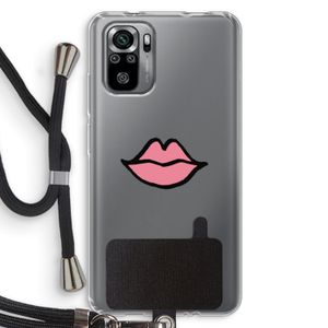 Kusje: Xiaomi Redmi Note 10S Transparant Hoesje met koord