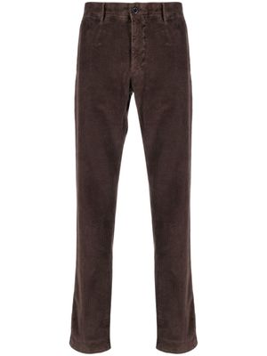 Incotex pantalon côtelé à coupe fuselée - Marron
