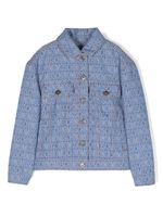 Moschino Kids veste en jean à logo monogrammé - Bleu - thumbnail