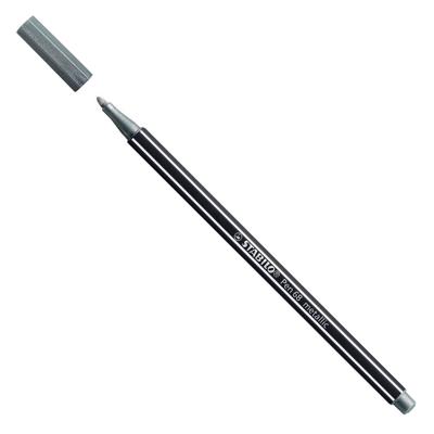 Stabilo viltstift - metallic zilver (68/805)