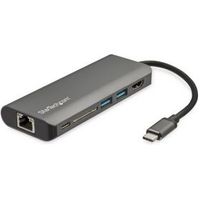 StarTech.com DKT30CSDHPD3 USB 3.0 (3.1 Gen 1) Type-C Zwart, Grijs notebook dock & poortreplicator