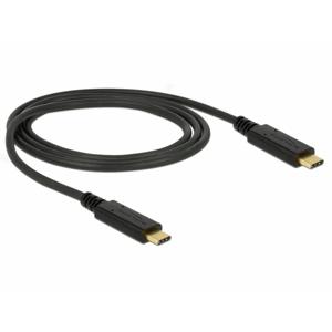 Delock USB-C-kabel USB-C stekker, USB-C stekker 1 m Zwart 85531