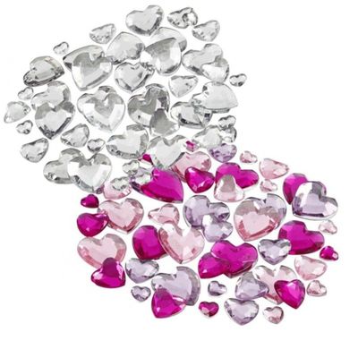 Plak hartjes/steentjes mix set 504 stuks