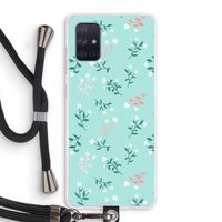 Small white flowers: Samsung Galaxy A71 Transparant Hoesje met koord