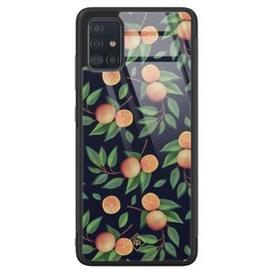 Samsung Galaxy A71 glazen hardcase - Orange lemonade