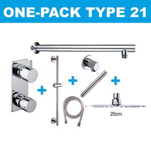 Wiesbaden one-pack inbouwthermostaatset type 21