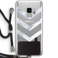 Marmeren pijlen: Samsung Galaxy S9 Transparant Hoesje met koord