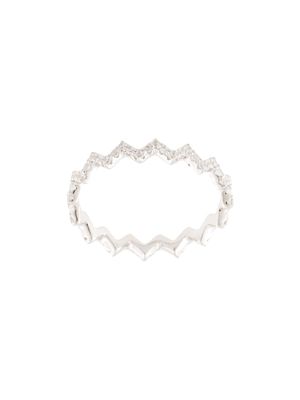 APM Monaco bague à motif zigzag - Argent