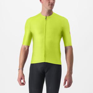 Castelli Aero race 6.0 korte mouw fietsshirt groen/geel heren M