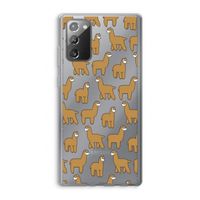 Alpacas: Samsung Galaxy Note 20 / Note 20 5G Transparant Hoesje