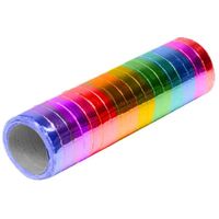 20x Rollen serpentine metallic regenboog kleuren 4 meter   -