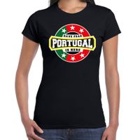 Have fear Portugal is here / Portugal supporter t-shirt zwart voor dames