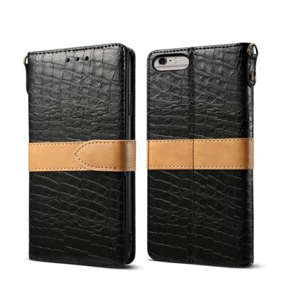 Lederen beschermhoes voor iPhone 6 plus & 6s plus (zwart)