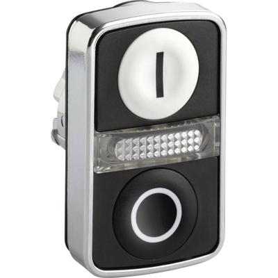 Schneider Electric ZB4BW7A1721 Frontelement voor lichtdruktoets Terugstelbaar (Ø) 22 mm 0/I Chroom 1 stuk(s)