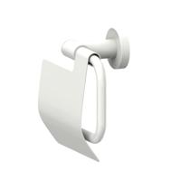 Xenz Duero toiletrol houder met klep messing wit mat - thumbnail