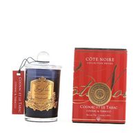 Geurkaars Cognac & Tabacco 75gr goud - Cote Noire - thumbnail