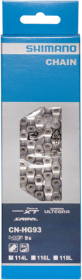 SHIMANO hg93 ketting 9v - duurzame, corrosiebestendige fietsketting voor mtb/road - 116 schakels - zwart