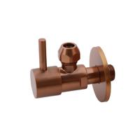 Xellanz Minimal hoekstopkraan 3/8" x 3/8" of knel 10 mm geborsteld brons koper PVD 22.3622