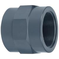 Aquaforte PVC Sok 1½" Binnendraad - Corrosiebestendig voor Vijver/Zwembad - Duurzaam Druk PVC
